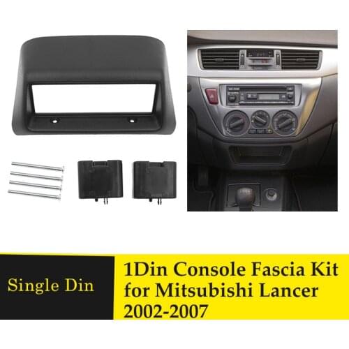 One Din Radio Fascia for Mitsubishi Lancer Car Stereo Multimedia Video CD Player Plate Dashboard Fascia Panel Frame Mounting Kit