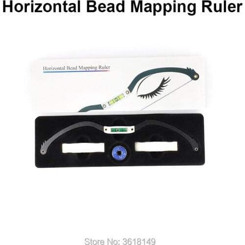 Newest Black Silver Eyebrow Ruler with Mapping String Marker Permanent Makeup Microblading Supplies Mapping Thread Pre-inked