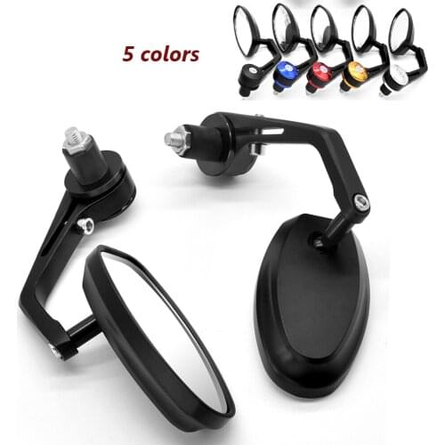 Newest Motorcycle RearView Mirrors CNC Handle Bar End Side Mirror 22MM For Kawasaki z 750 1000 900 800 250 650 z 1000 sx KX65