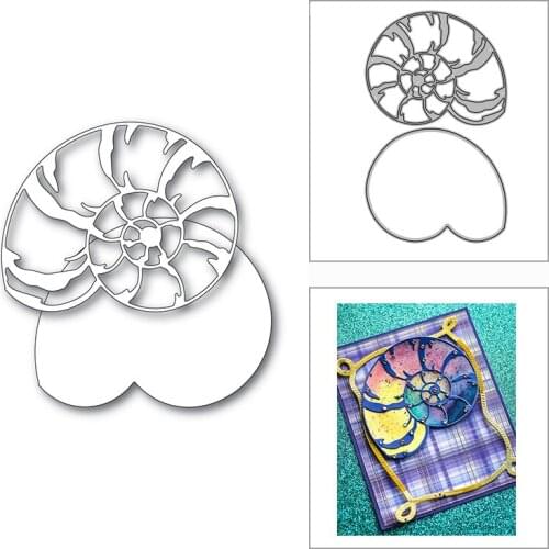 New 2021 Beautiful Spiral Shell Metal Cutting Dies for DIY Scrapbooking and Card Making Decorative Embossing Craft No Stamps
