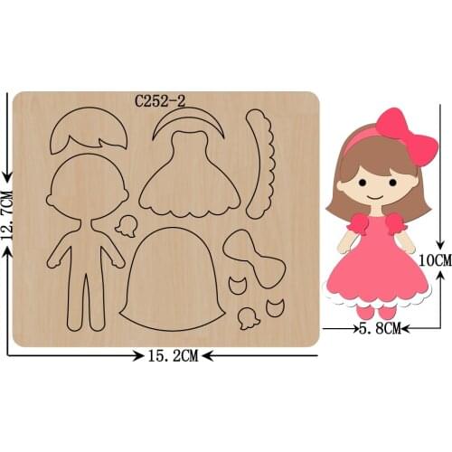 New girl Wooden die Scrapbooking C-252-2 Cutting Dies