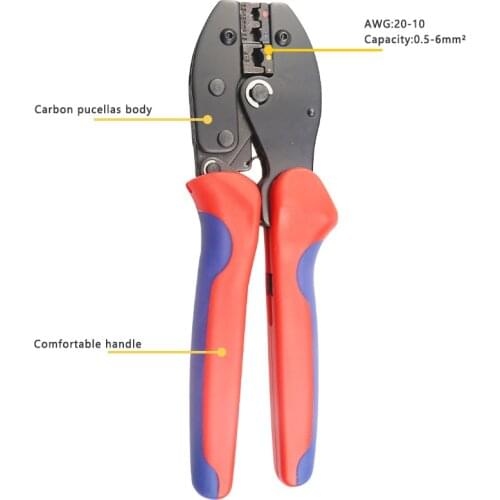 LY-30J Crimping Tools Pliers for 22-10 AWG 0.5-6.0mm2 of Insulated Car Auto Terminals & Connectors Crimping Plier wire