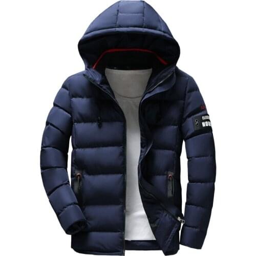 Autumn And Winter New Style Mens Hooded Thick Slim Fit down Feather Cotton-padded Clothes Plus-size Casual Versatile