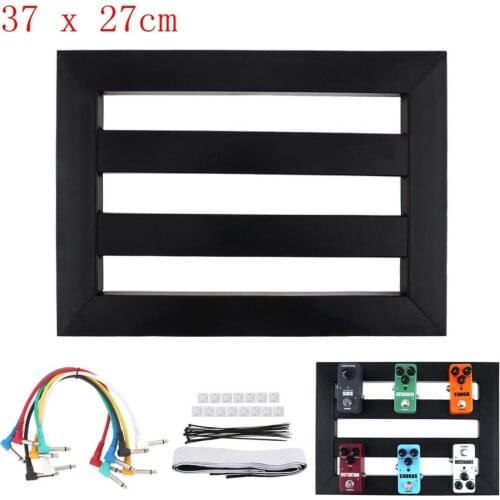 37 x 27cm Guitar Pedal Board Setup Style DIY Guitar Effect Pedalboard with 6pcs 22cm Patch Cable