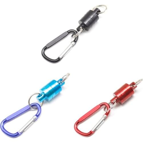 Outdoor Climbing Strong Magnetic Buckle Portable Carabiner Hanging Clasp Fishing Lure Clasp Holder Fishing Tackle Accessory