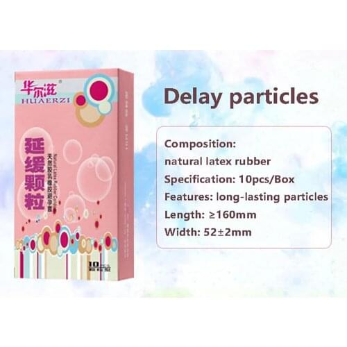 10 Only Pack Normal Type Flowers Granular Condoms Intercourse Delay Granular Sets Transparent Latex Contraception\Prevent STD