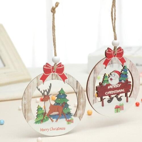 Christmas Tree Decorations Christmas Wood Hanging Plaque Christmas Tree Hanging Sign Hook Decoration Home New Year Ornaments