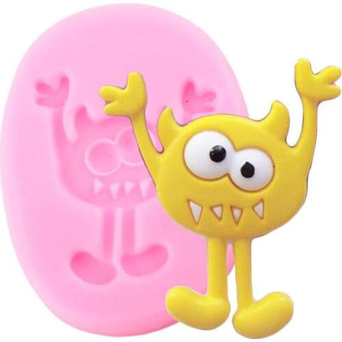 Halloween Cartoon Weird Face Cake Border Silicone Cake Decorating Tools Cupcake Topper Fondant Mold Candy Clay Chocolate Molds