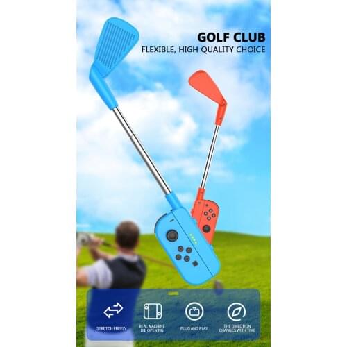 IINE Telescopic Golf Clubs for Nintendo Switch Controller for Golf Games Accessories 2Set Left+Right Controller Grips