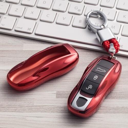 Multicolor Environmental protection Soft TPU Car Key Holder Cover Remote Case For Porsche Cayenne 911 996 Panamera Macan Keyless