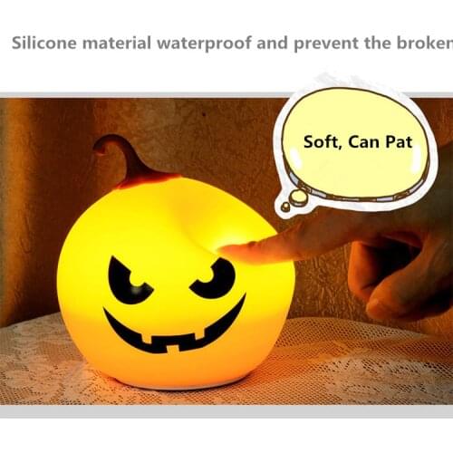 Unique Halloween gifts Pumpkin Shape With 3 Different Lighting Modes Colorful Led lighting toy with 1200 mAh Li battery