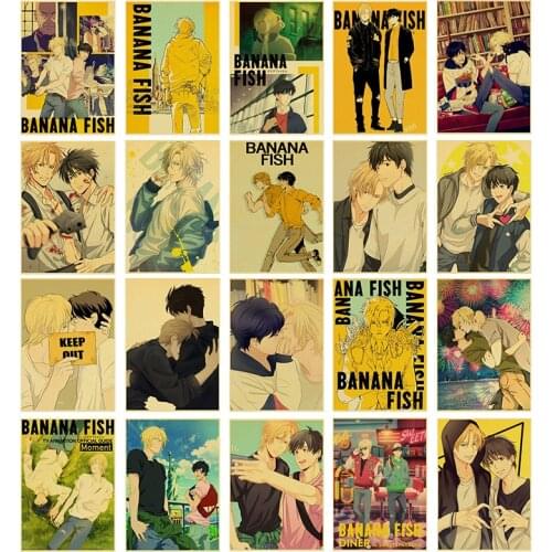 Japanese retro anime canvas painting banana fish retro poster and print art print mural picture living room home wall decoration
