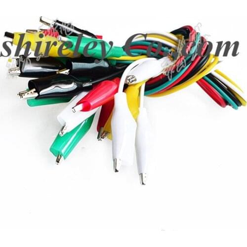 10pcs Alligator Clips Electrical DIY Test Leads Alligator Double-ended Crocodile Clips Roach Clip Test Jumper Wire for DIY Kit