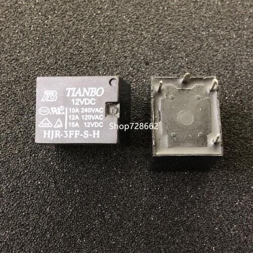 100% Neue HJR-3FF-S-H HJR-3FF-S-H-12VDC HJR-3FF-S-H-12V HJR-3FF-S-H-DC12V 10A 4 PINS 12VDC Power Relay