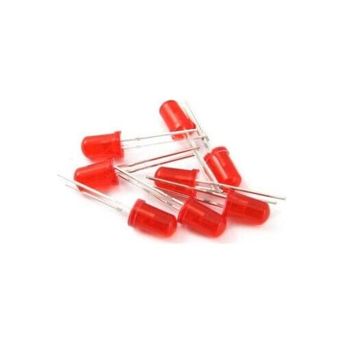 1000pcs/lot F5 5MM Round Red Color Highlight Diffused Round DIP Light-Emitting Diode LED Lamp Light