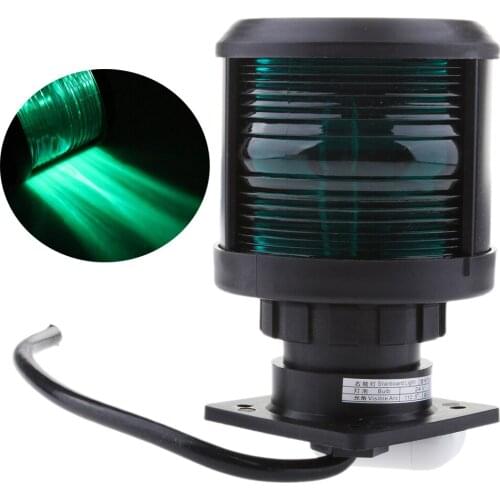 12/24V Green Starboard Navigation LED Lights Marine Boat Waterproof Light Right Side