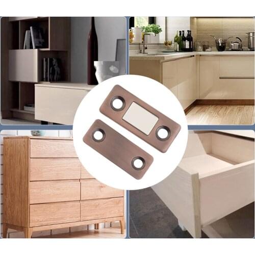 2 pieces of magnetic cabinet can be fixed closet cabinet magnet door stop hidden magnet door closer stop home accessories