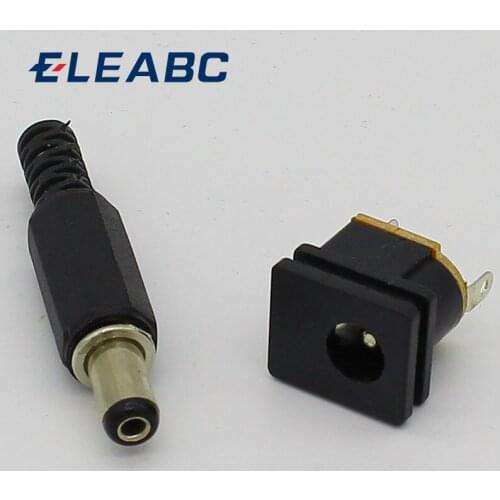 5.5X2.1mm DC Power Female Plug Jack + Male Plug Jack Socket Adapter
