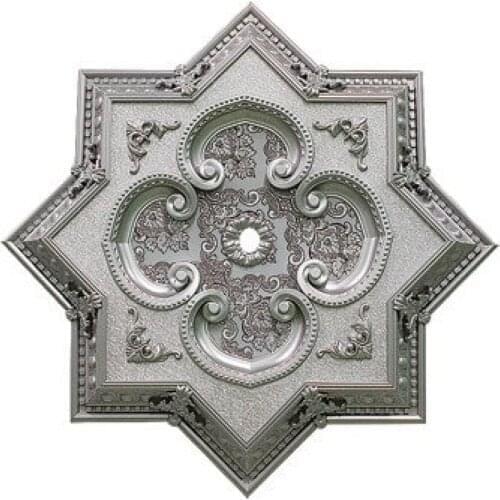 Decorative Star Design Vintage Looking Ceiling Medallion for Chandeliers Damask Pattern 90cm 35.43