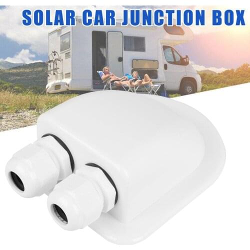 Roof Double Wire Entry Gland Box Solar Panel Cable Motorhome Caravan Boat Junction Box Car Accessories Wholesale Quick delivery