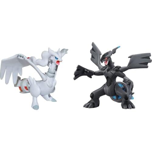 Pokemon Dragon and Electric Type Reshiram Zekrom Joints Movable Action Figure Model Toys