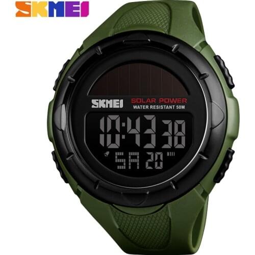 Fashion Solar Sports Watches Men Waterproof SKMEI Brand Digital Military Watch Solar Power Mens Wristwatches Relogio Masculino