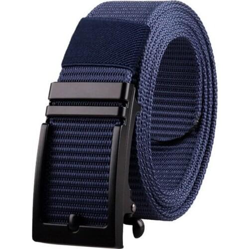 Mens Belts Metal Slide Buckle Cut Out Nylon Quick Drying Release Cowboy Jeans Accessories 3.4cm Outdoor Waist Strap