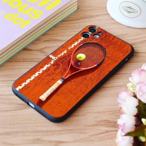 For iPhone Tennis Print Soft Matt Apple iPhone Case 6 7 8 11 12 Plus Pro X XR XS MAX SE