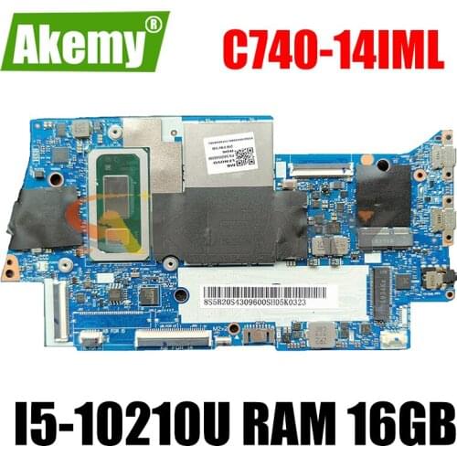 For Lenovo Yoga C740-14IML YOGA C740-14 laptop motherboard FYG41 NM-C431 motherboard CPU i5-10210U RAM 16GB tested OK Mainboard