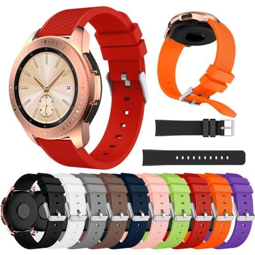 Watchband 20mm Strap for Samsung Galaxy Watch 42mm Strap Smart Sports Hot sale Fashion 2018 New Replacement Silicone Band 100pcs