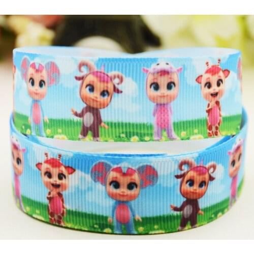22mm 25mm 38mm 75mm Bebés Llorones Cartoon printed Grosgrain Ribbon party decoration 10 Yards X-03537