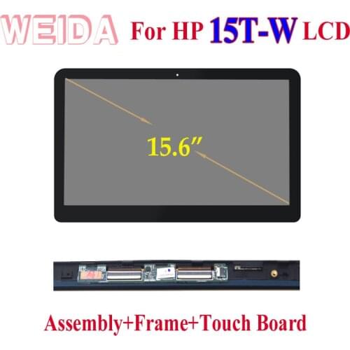 WEIDA LCD Touch Replacement 15.6" For HP Envy X36 15T-W 15t-w000 15t-w200 LCD Display Touch Screen Assembly Frame with board