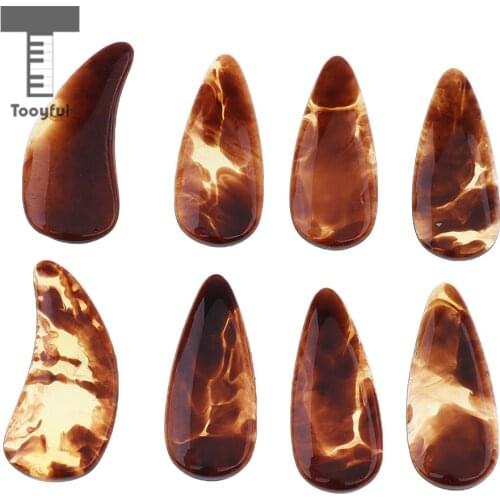Tooyful Polished 8 Pieces Gu Zheng Nails Zither Koto Finger Picks with Storage Case Portable for Guzheng Player Accessory Large
