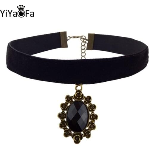 YiYaoFa Choker Necklace Gothic Jewelry Vintage Necklaces & Pendants Women Accessories False Collar Statement Necklaces DD-04