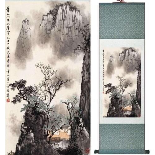 Mountain and River painting Chinese scroll painting landscape art painting home decoration picture 041707