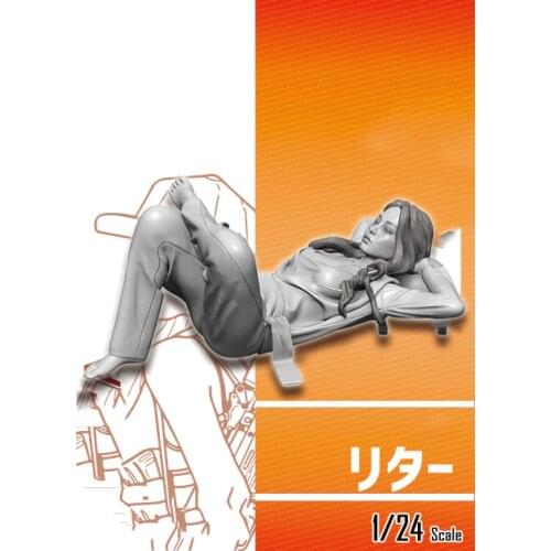 1/24 modern girl sit and rest Resin figure Model kits Miniature gk Unassembly Unpainted