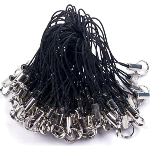 20/50/100Pcs Multicolor Lanyard Strap Cords Lobster Clasp Rope Keychains Hooks Mobile Charms Keyring Bag Accessories Key Ring