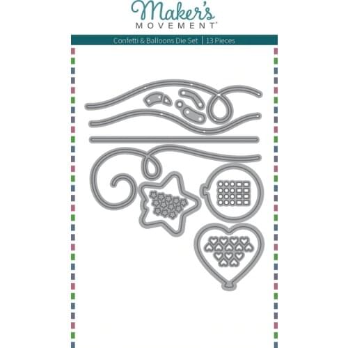 2021 AliliArts Metal Cutting Dies Confetti & Balloon diy Scrapbooking Photo Album Decorative Embossing PaperCard Crafts Die