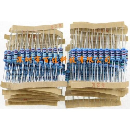 230pcs 23 kinds specifications Resistance Value × 10Pcs (22ohm - 1M)2W Metal Film Resistor Package Kit