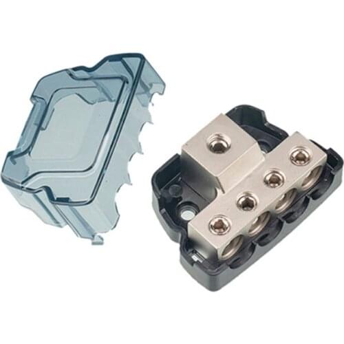 4 Way Power Distribution Block 1 in 4 Out Stereo Connect Cable Splitter