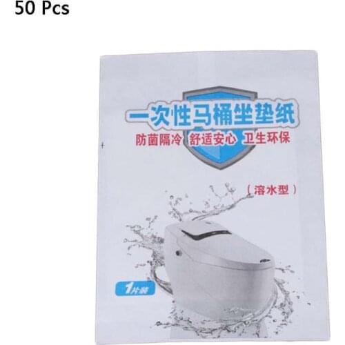 50Pcs Travel Disposable Toilet Seat Covers Flushable Biodegradable Potty Shields K0AB