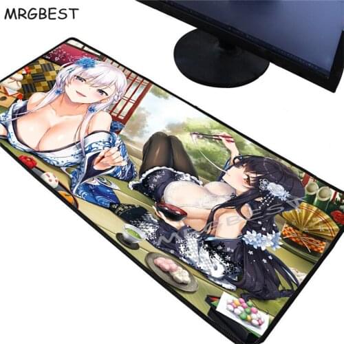 MRGBEST Anime Large Gaming Mouse Pad Sexy Girl Dining Gamer XL Computer Mousepad Grande Keyboard Mice Play Mat Desk Protect Lock