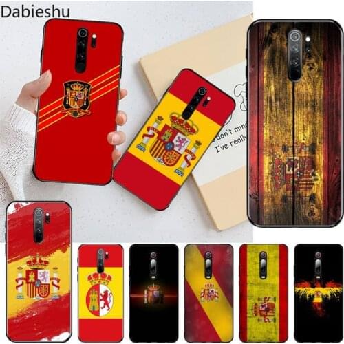 Spain national flag Silicone Black Phone Case for Redmi Note 9 8 8T 8A 7 6 6A Go Pro Max Redmi 9 K20 K30 Pro