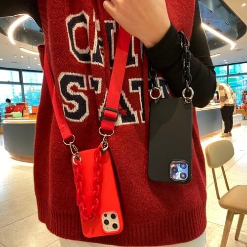 For Xiaomi Mi 11 10 10T LITE 9 Redmi 9A 9C Note 8 pro 8T 9S 9T 10S Strap Cord Chain Tape Necklace Lanyard Hang Carry Phone Case