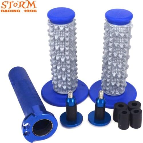 CNC 22MM Throttle Turn Twister Tube Handlebar Ends Cap Plugs Grips For YZF WRF 250 400 450 SEROW 225 250 XT250X WR250R WR250X