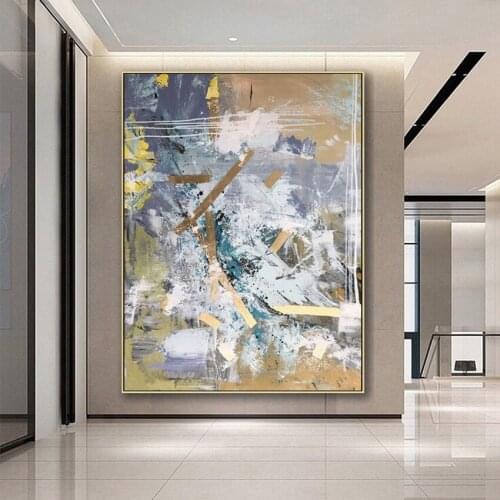 Lighe Colors Decorate Abstract Painting With Full Textures Modern Wall Art Picture For Living Room Unframed Home Good Wall Art