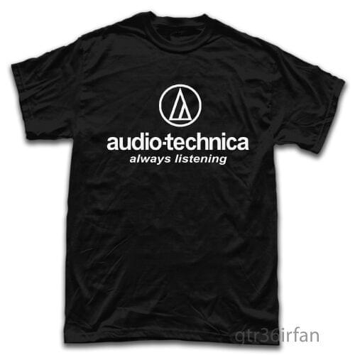 Audio Technica Speakers Audio System Logo T-shirt Black