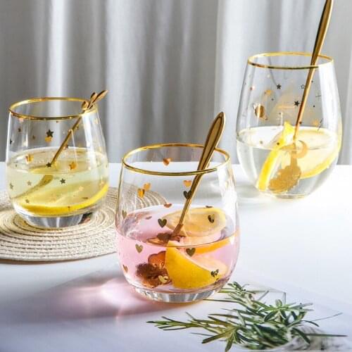 European Style Phnom Penh Starry Sky Water Cup Universe Creative Home Round Crystal Glass Juice Milk Cup Christmas Wine Glasses