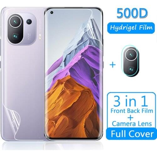 For Xiaomi Mi 11 Pro Soft Hydrogel Screen Protector Camera Lens Front Back Protective Film For Xiomi Xaomi11 Pro 6.81" Not Glass