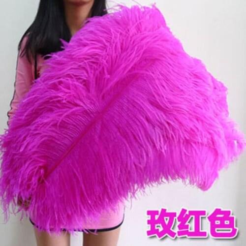 Hot Sale 10 pcs Rose "Thick Stem" Male Ostrich Feathers 28-30inches/70-75cm Wedding Birthday Christmas Decoration